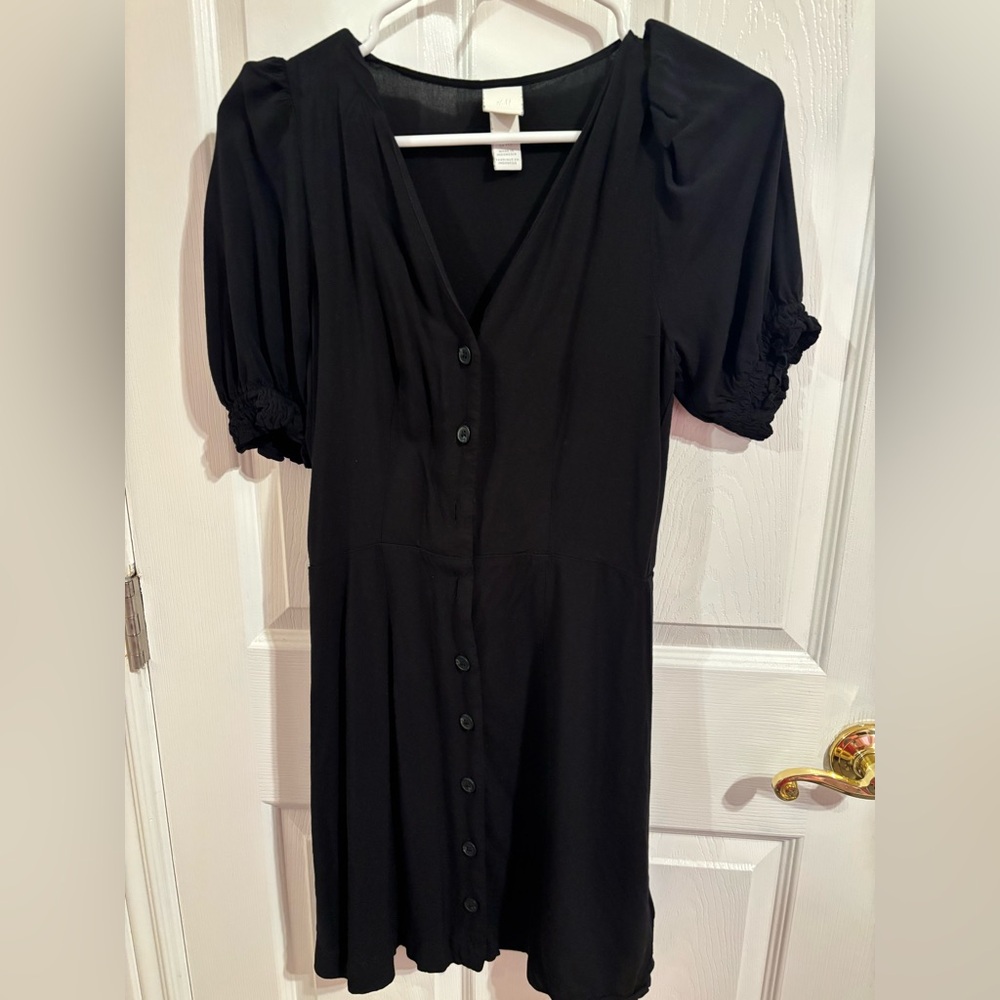 H&M Black Dress with Buttons